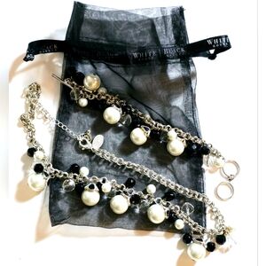 White house black market jewelry pearl necklace bracelet set holiday Party Gift